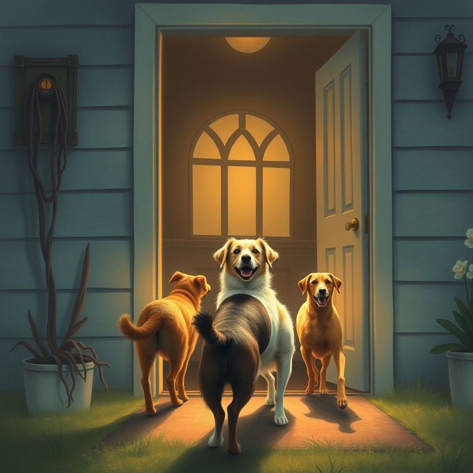 Dream : Dogs entering the house in a dream