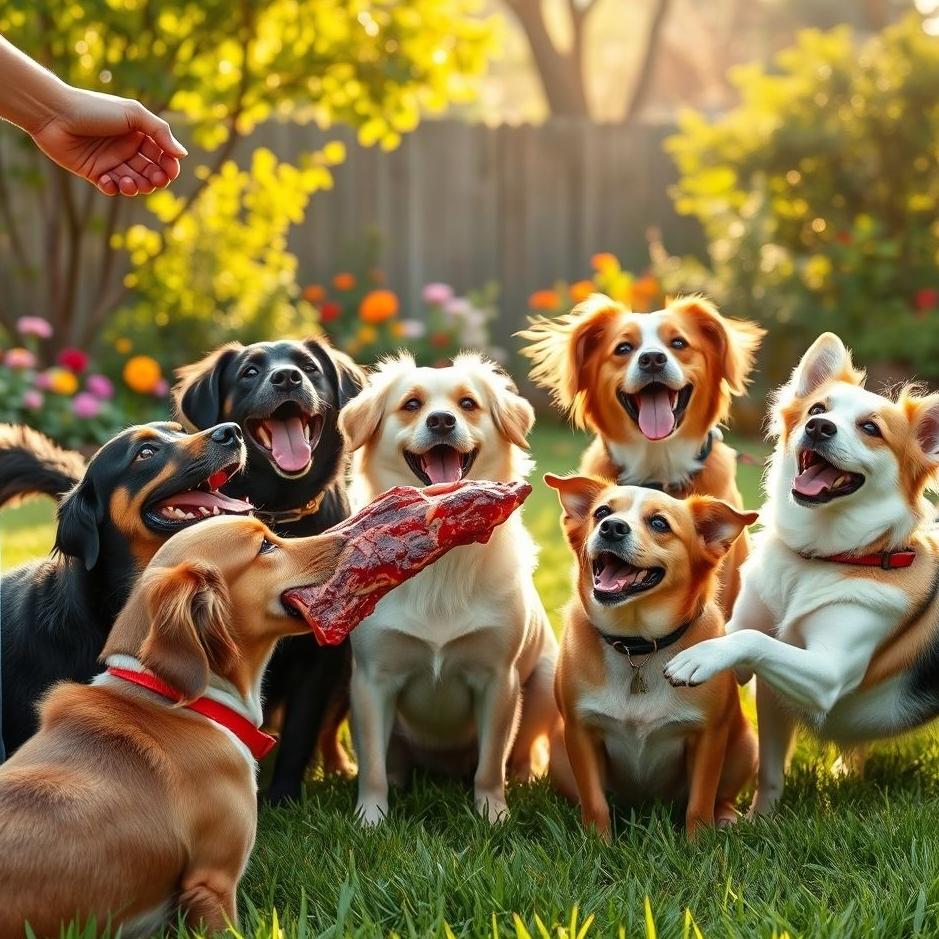 Dream : Dogs giving meat