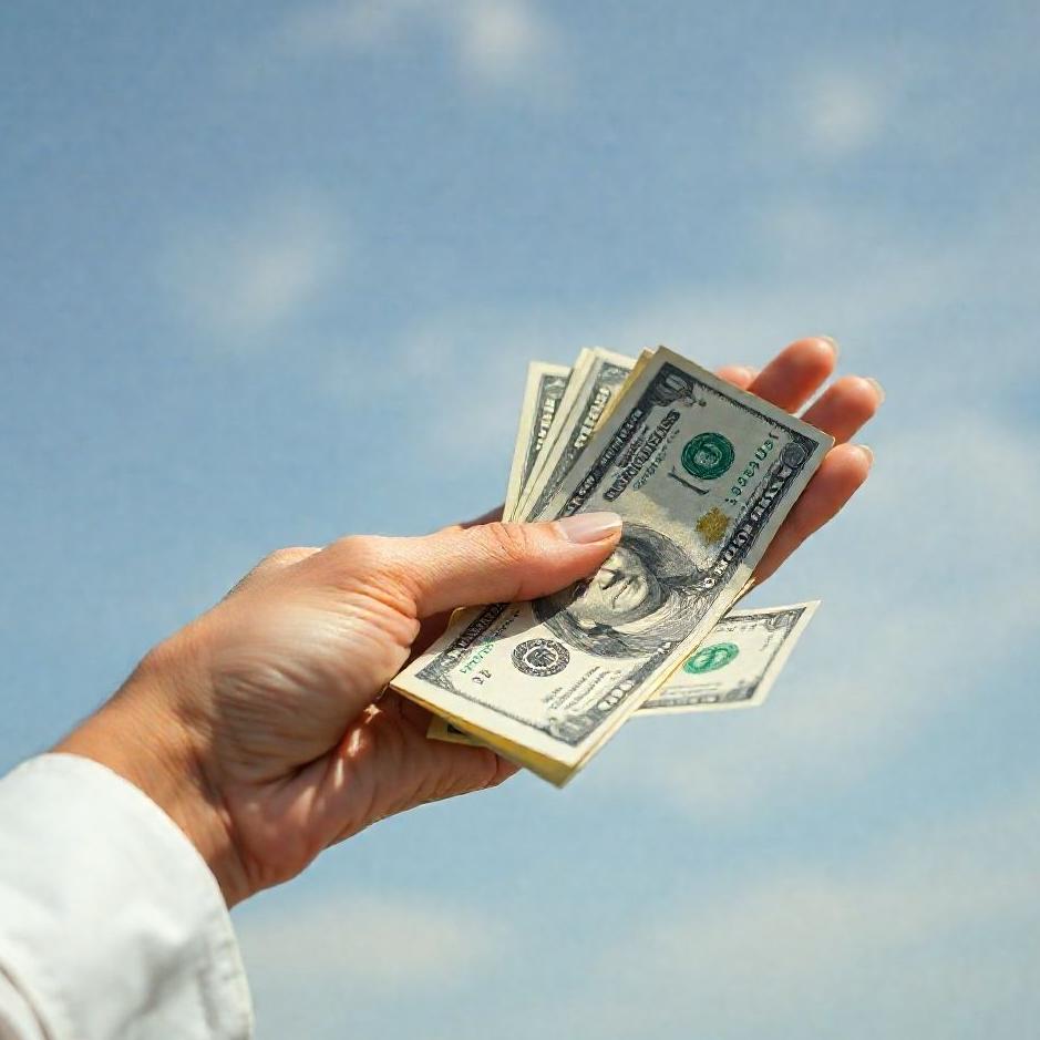 Dream : Dollars in your spouse's hand in your dream