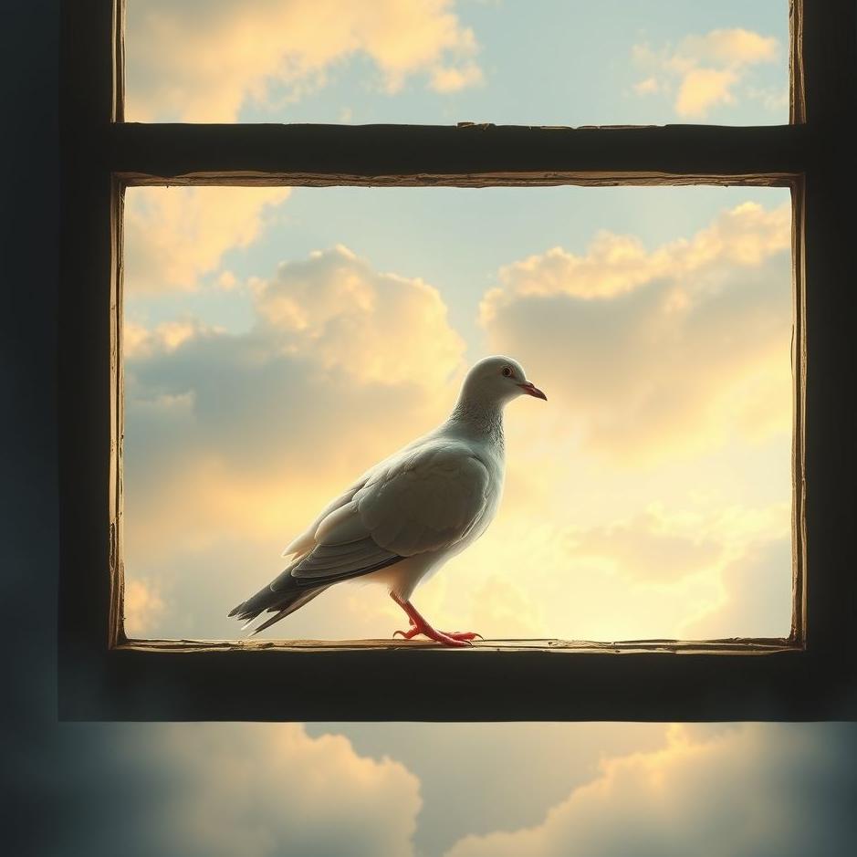 Dream : Dove at the window in a dream