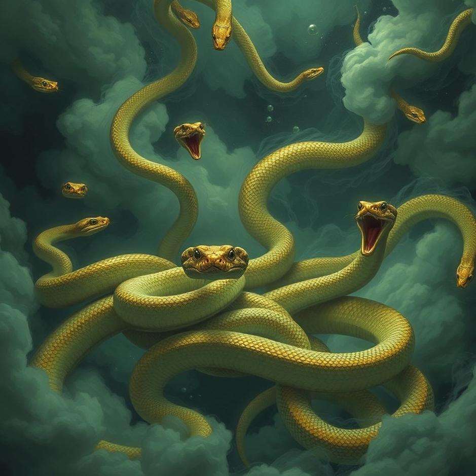Dream : Dozens of snakes in a dream