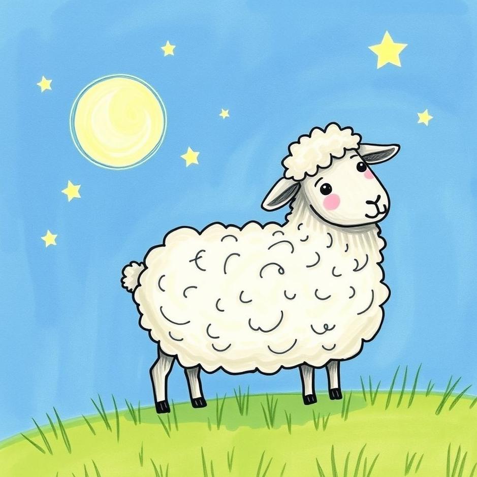Dream : Drawing a picture of a sheep in a dream