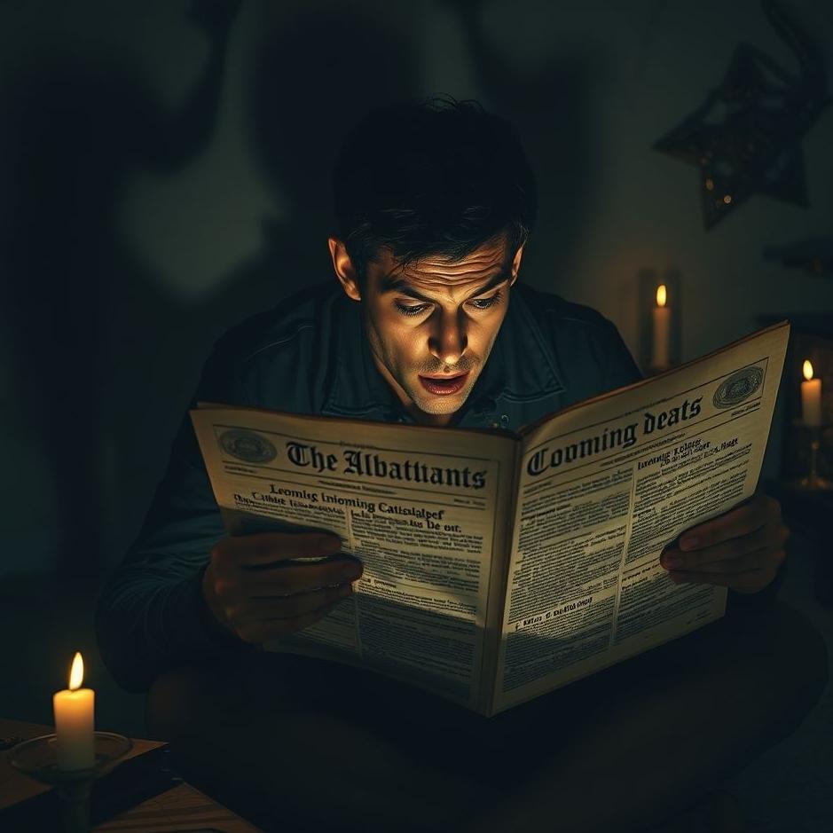 Dream : Dream of being afraid and reading a disaster