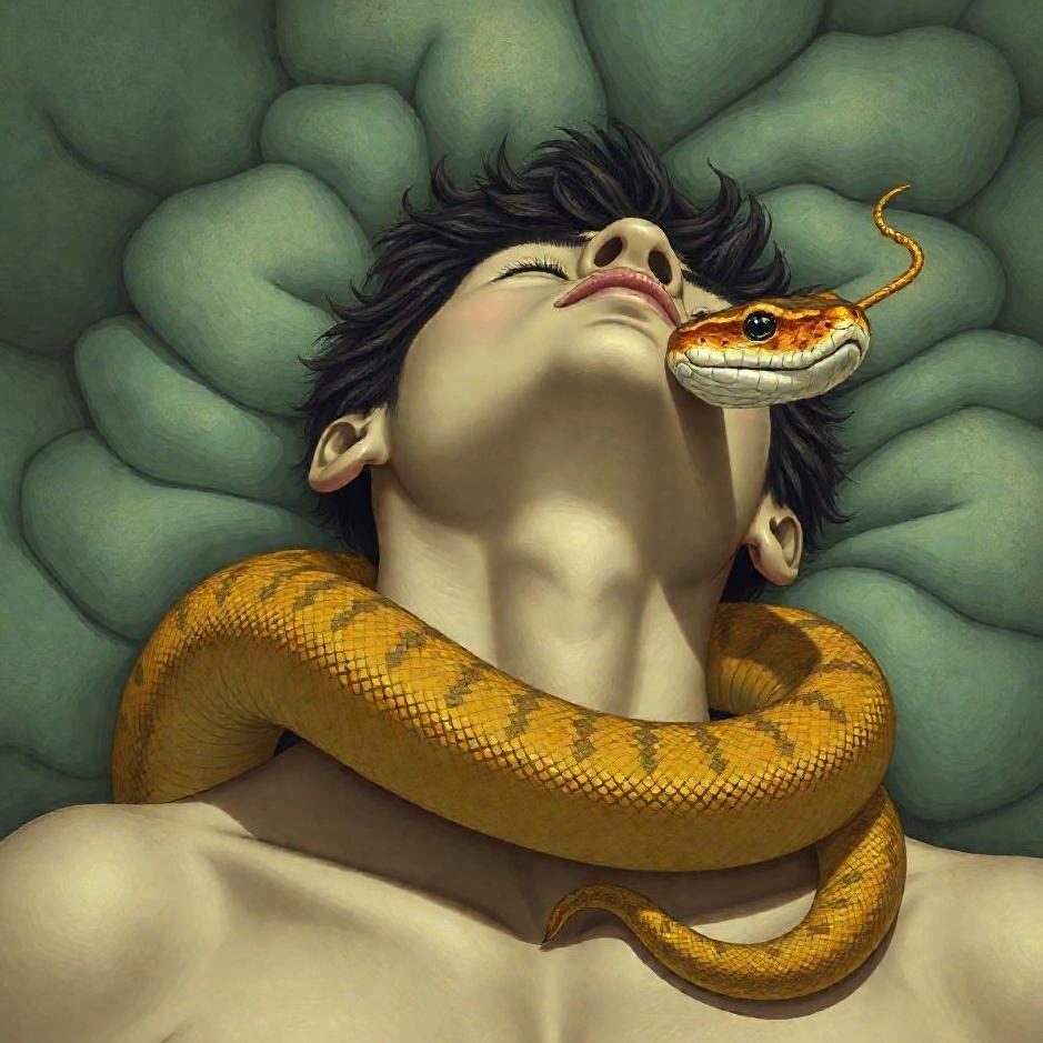 Dream : Dreaming about a snake wrapped around your neck 