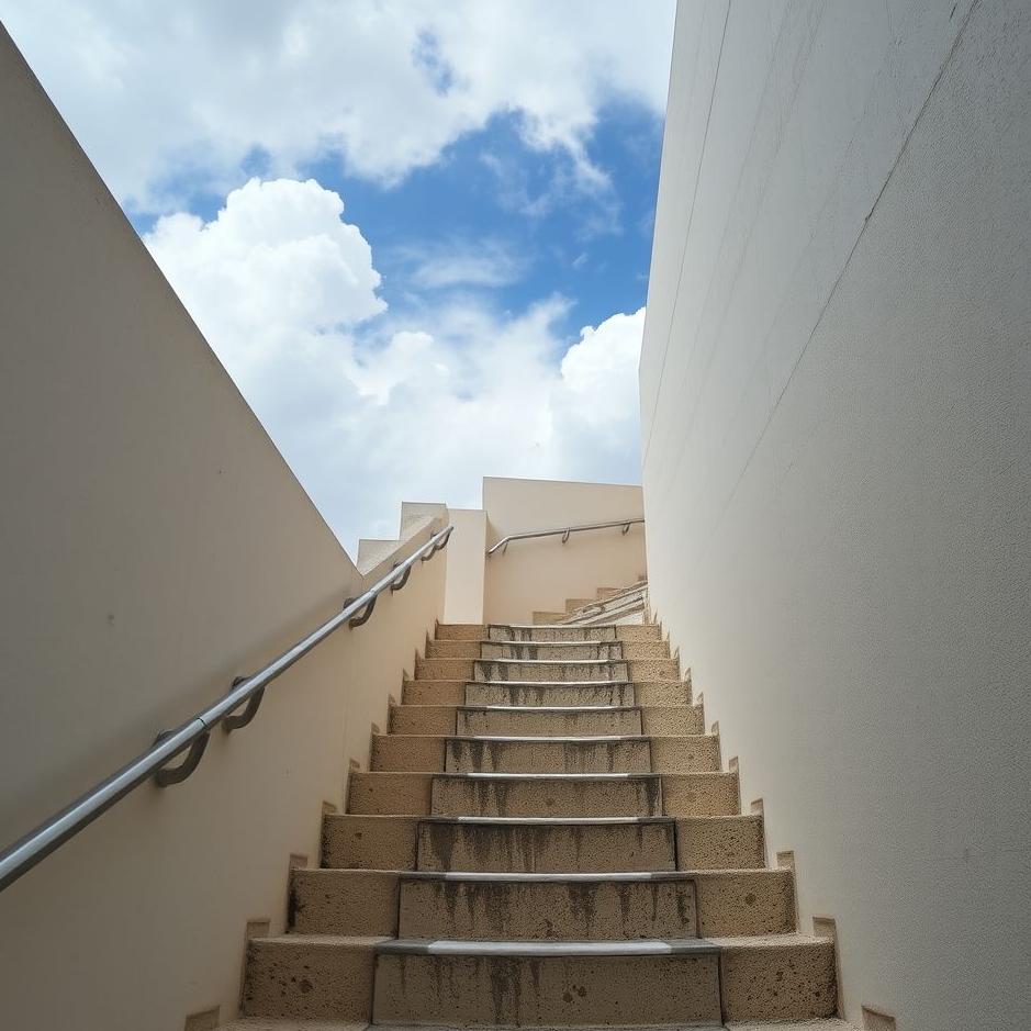 Dream : Dreaming down slippery stairs