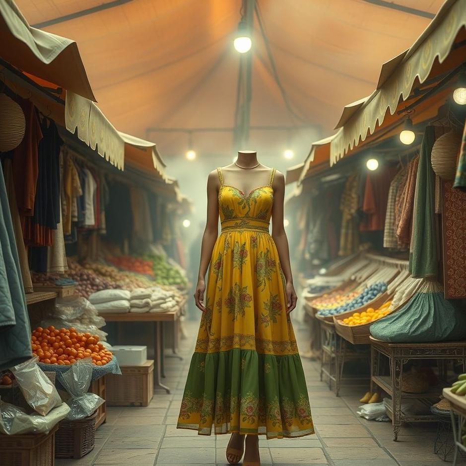 Dream : Dress in a market in a dream
