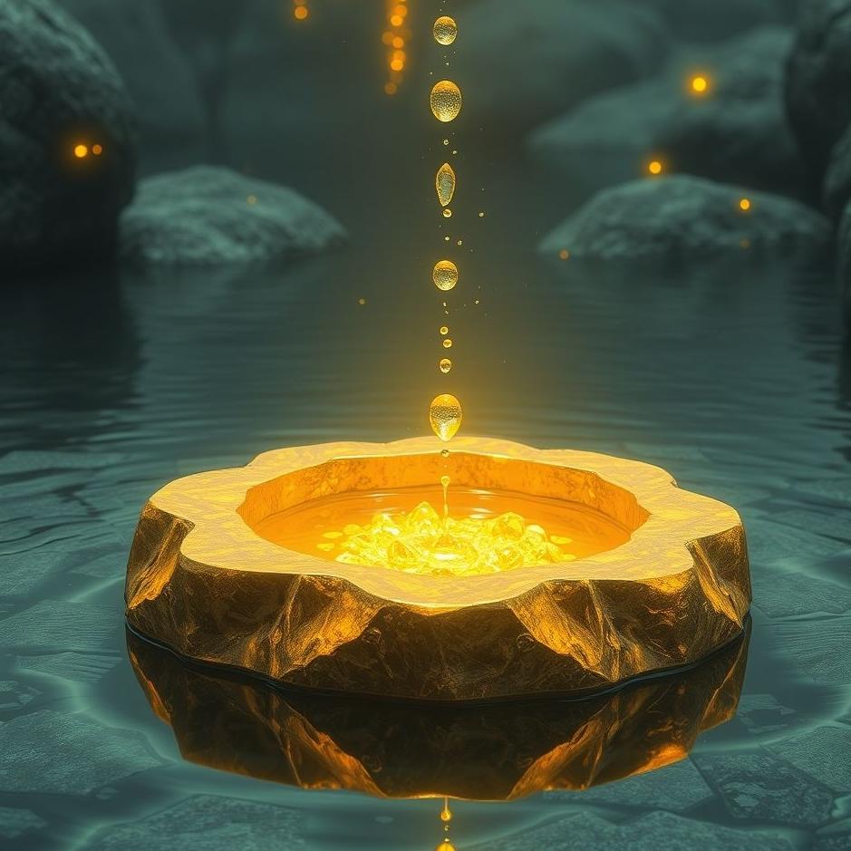 Dream : Drink water from gold stone in the dream