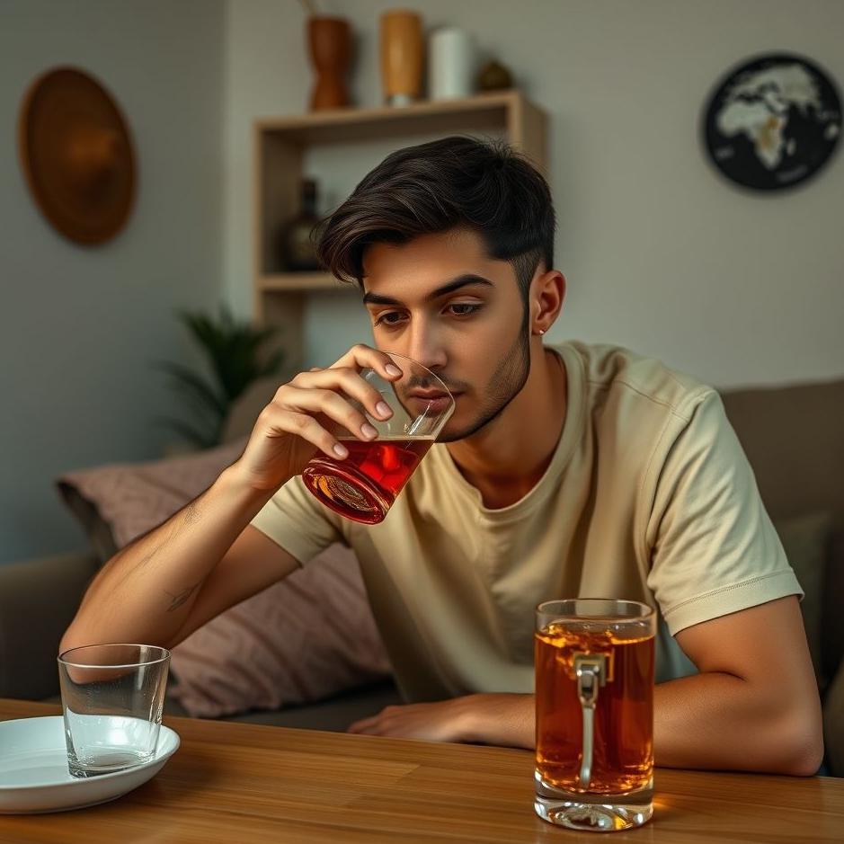 Dream : Drinking alcohol at home