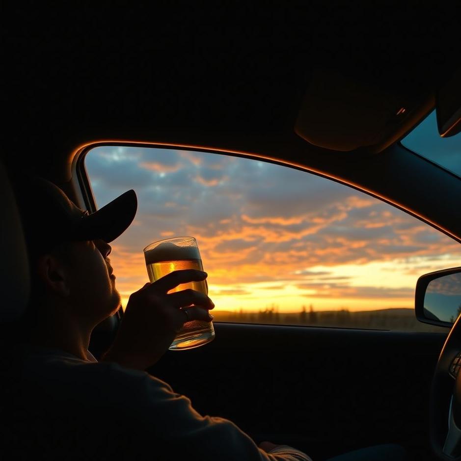 Dream : Drinking beer in the car in the dream