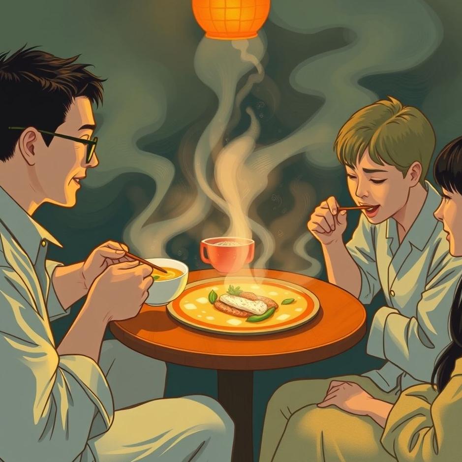 Dream : Drinking soup with friends in the dream