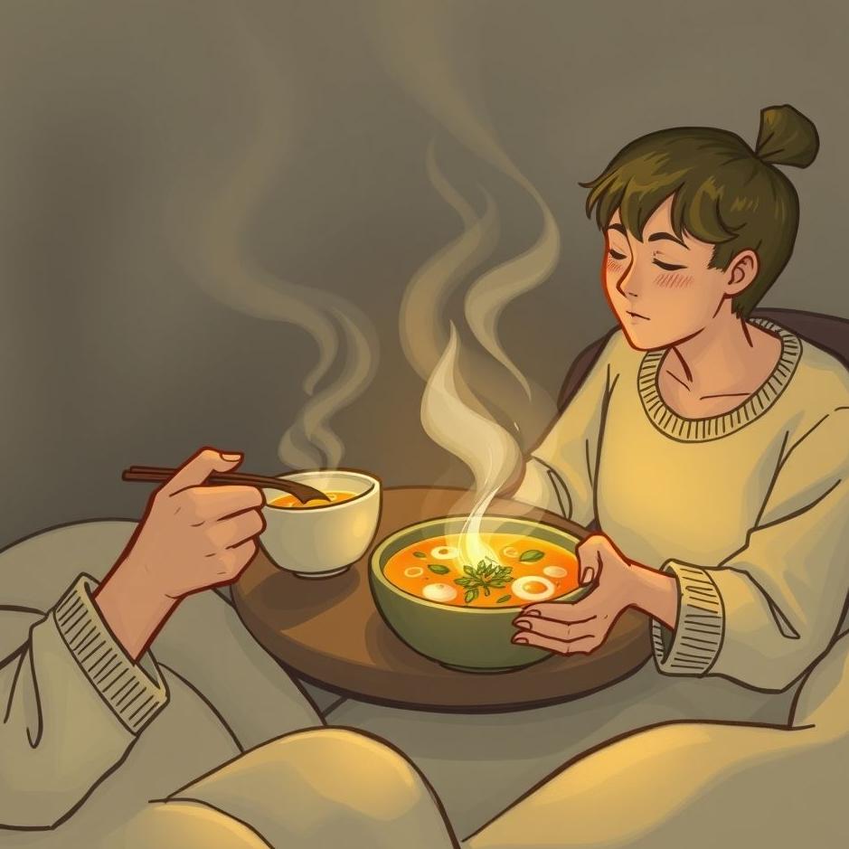 Dream : Drinking soup with your friend in the dream