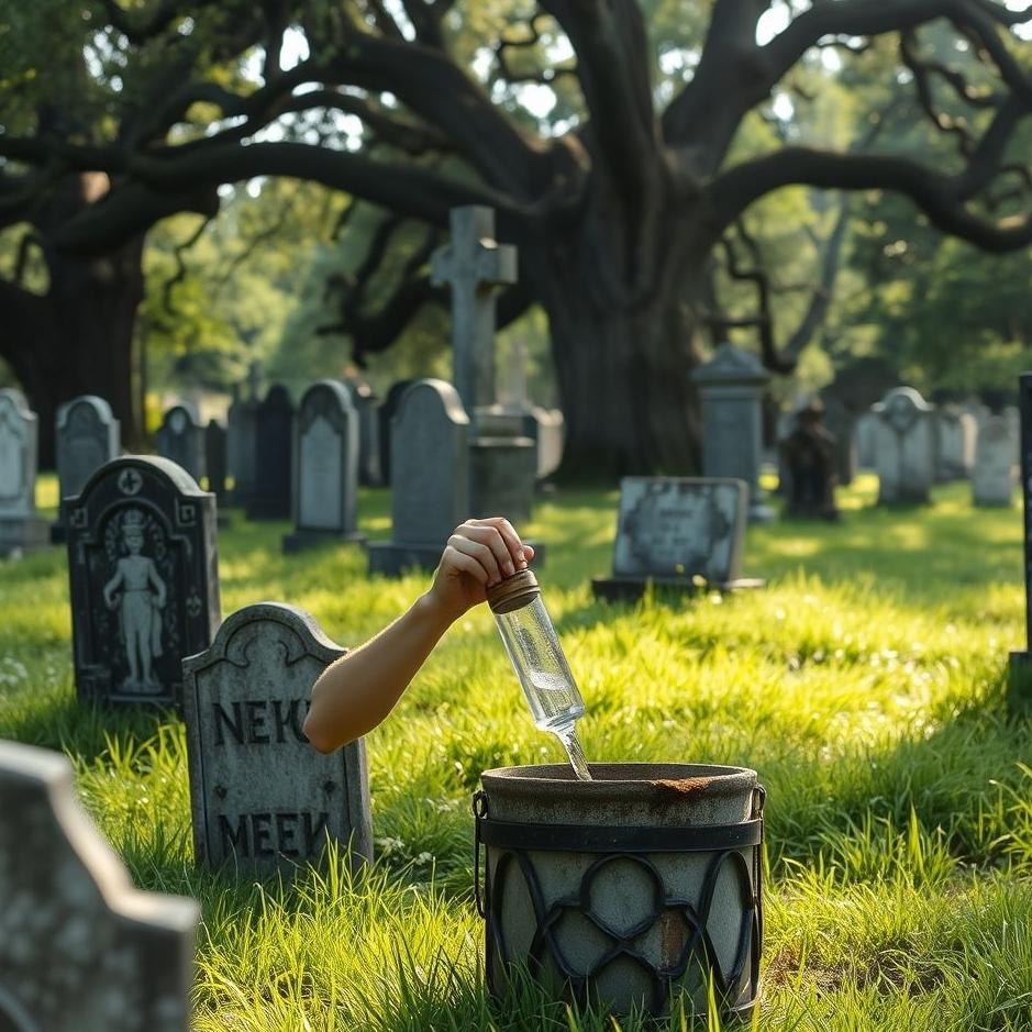 Dream : Drinking water from a cemetery