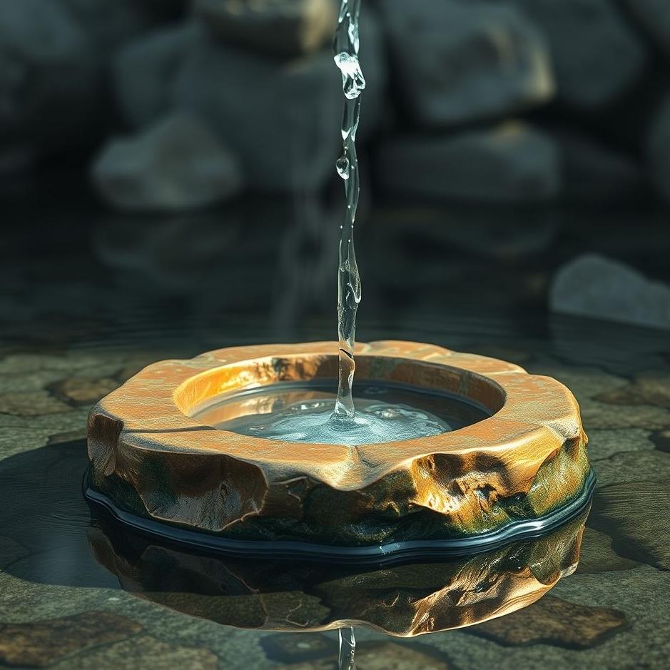 Dream : Drinking water from copper stone in a dream