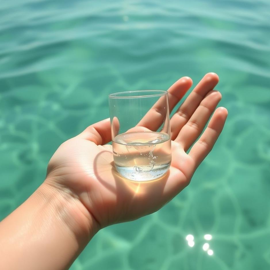 Dream : Drinking water in the palm of the dream