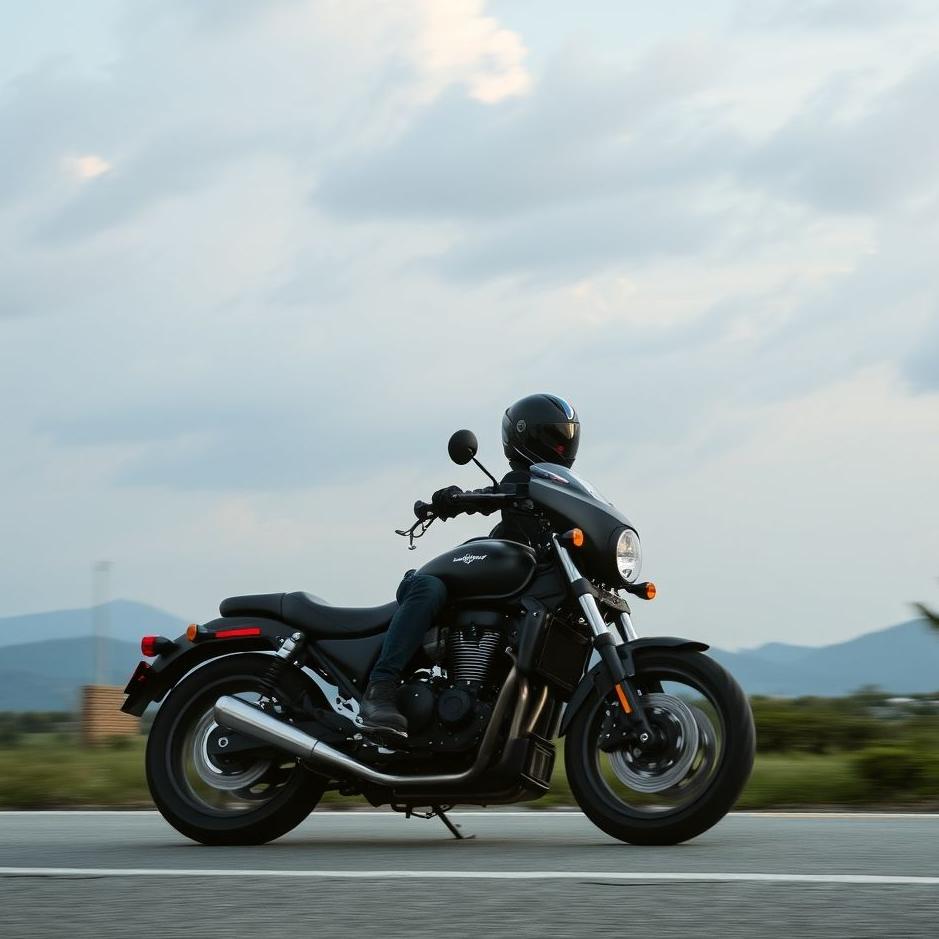 Dream : Driving a black motorcycle in a dream