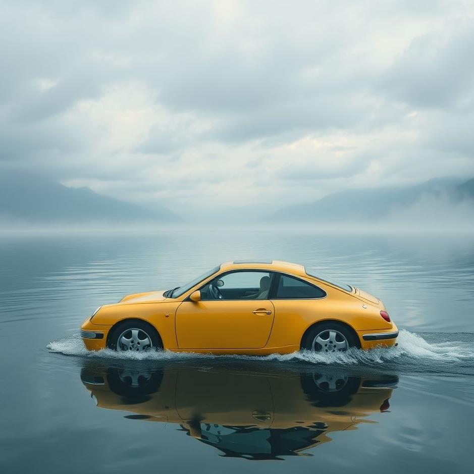 Dream : Driving a car in a lake in a dream