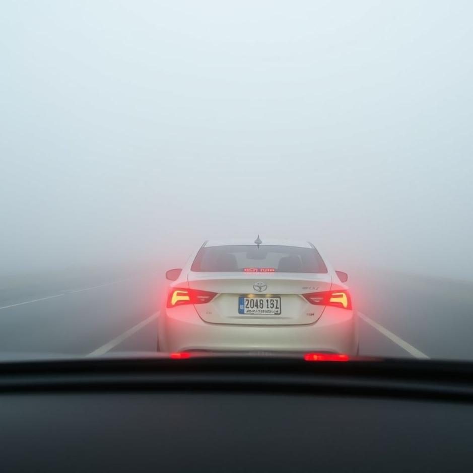 Dream : Driving a car in foggy weather
