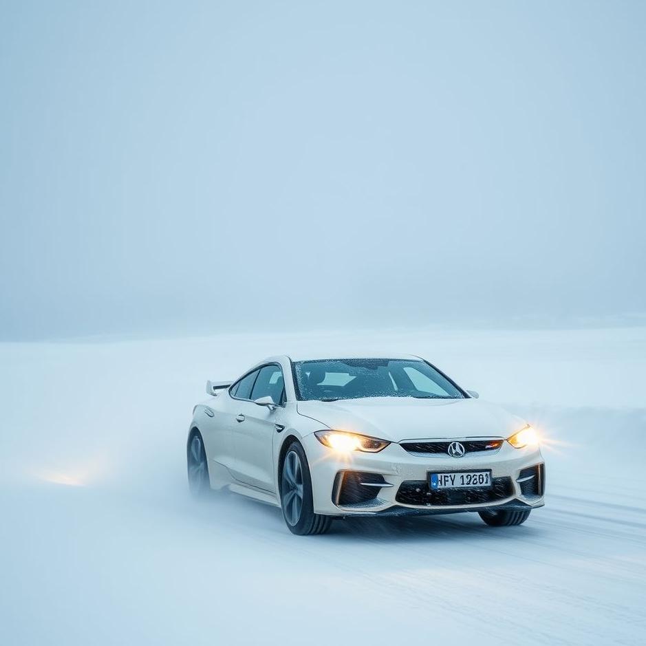 Dream : Driving a car in the snow in a dream