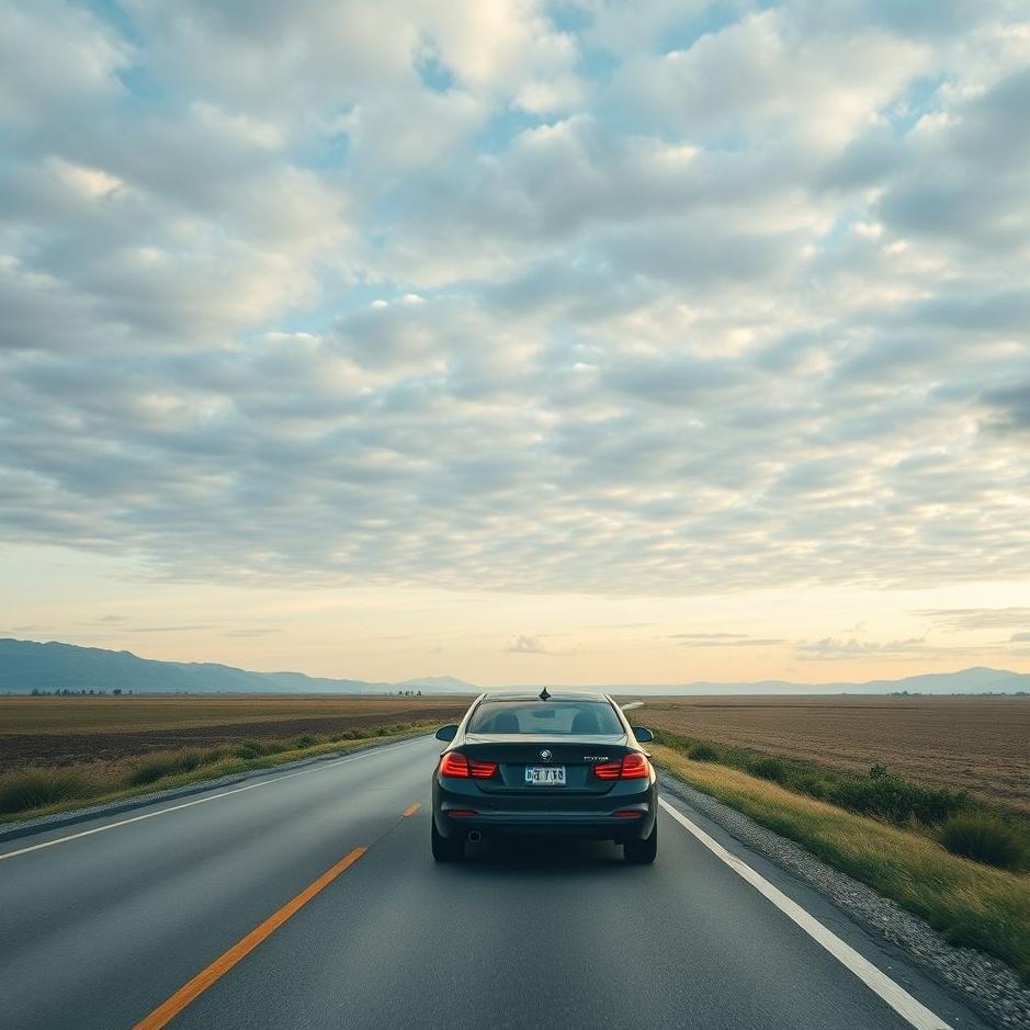 Dream : Driving a car on a wide road in a dream