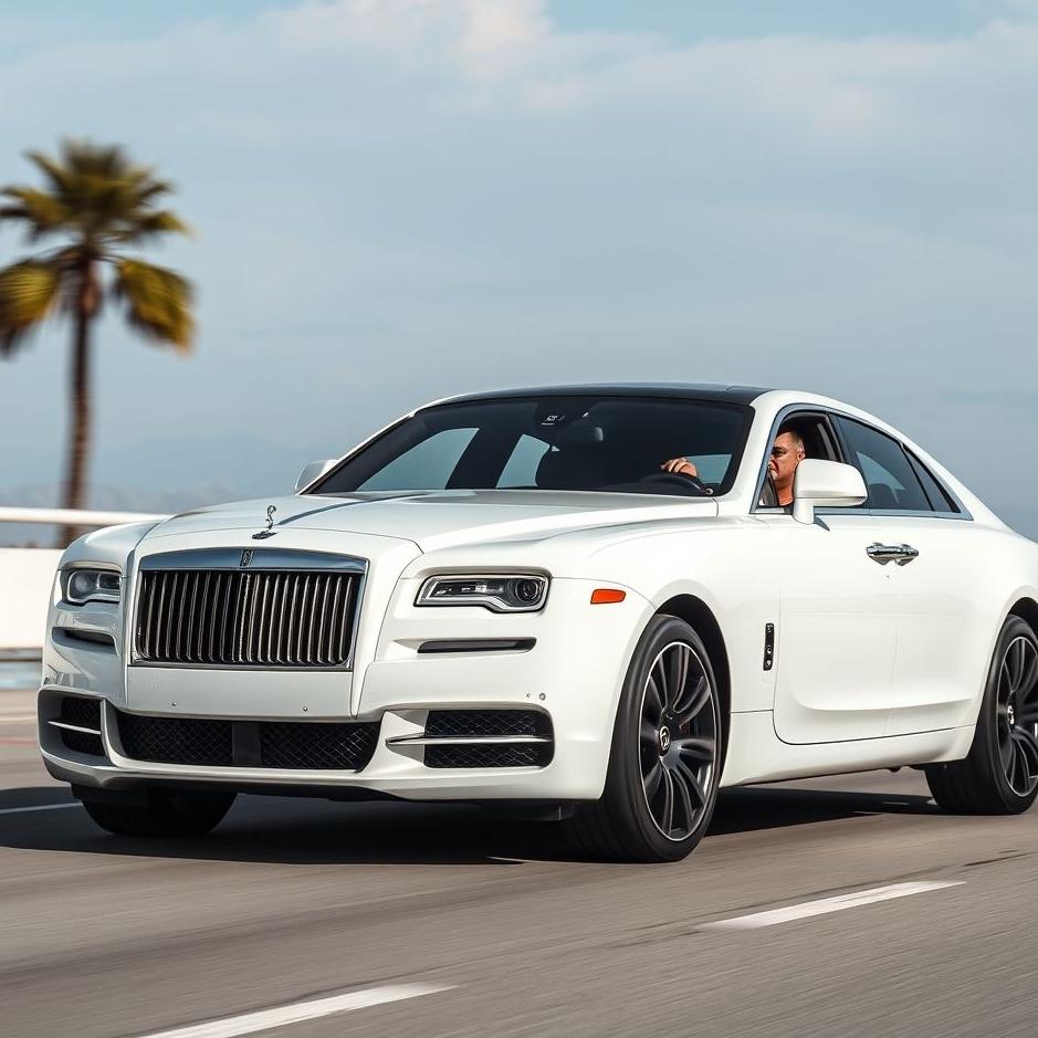 Dream : Driving a luxurious white car