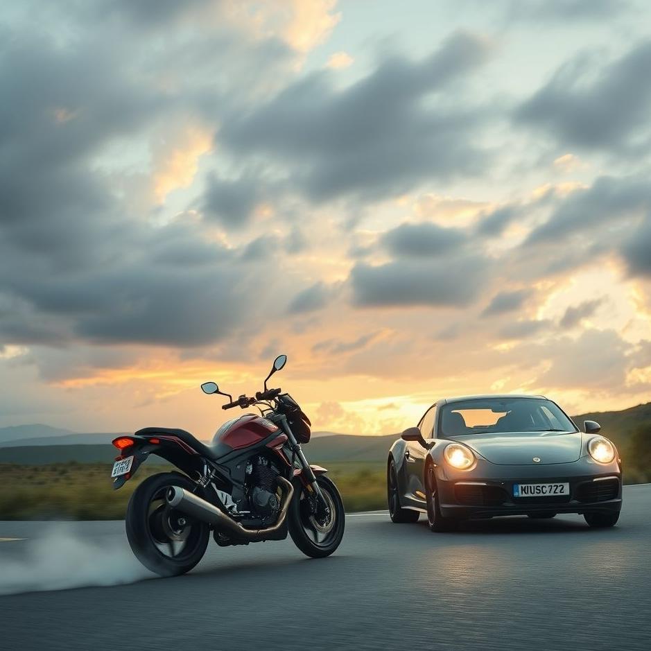 Dream : Driving a motorbike and a car in a dream