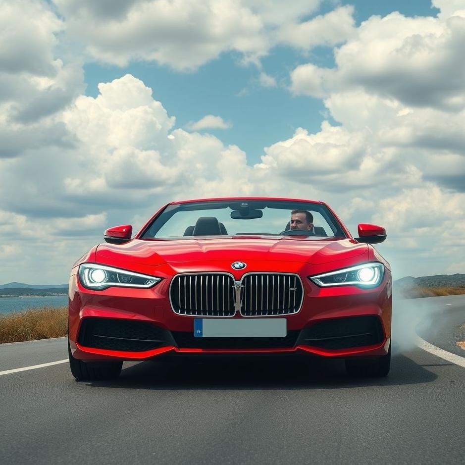 Dream : Driving a red luxury car in a dream