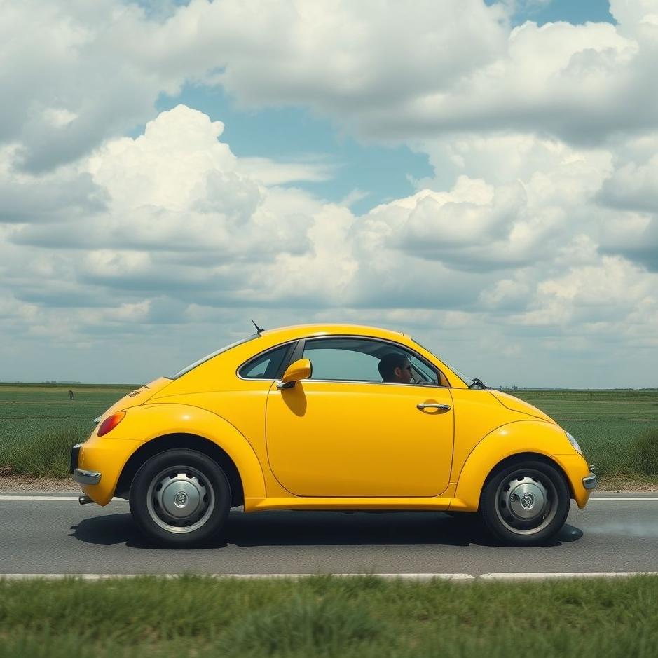 Dream : Driving a yellow car in a dream