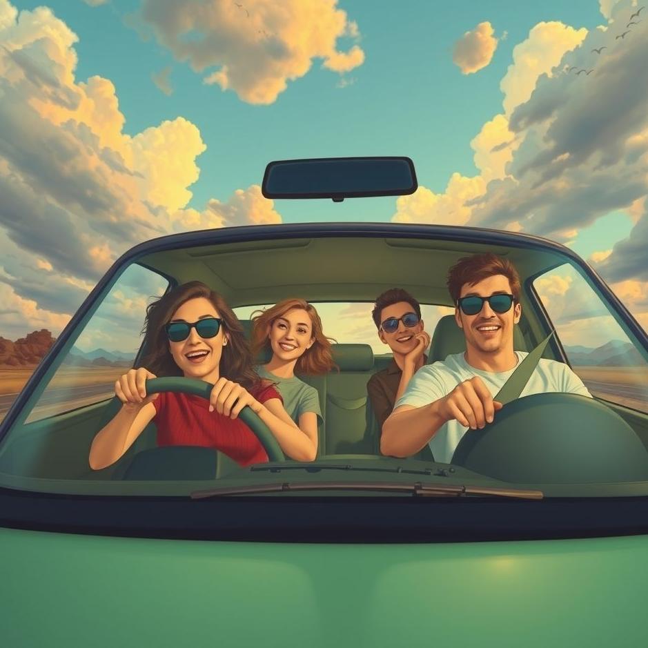 Dream : Driving car with friends in the dream