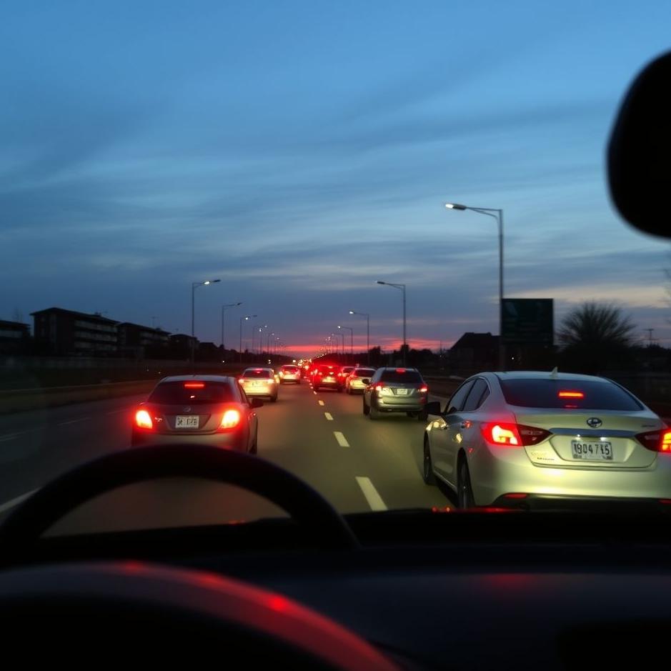 Dream : Driving cars in the evening