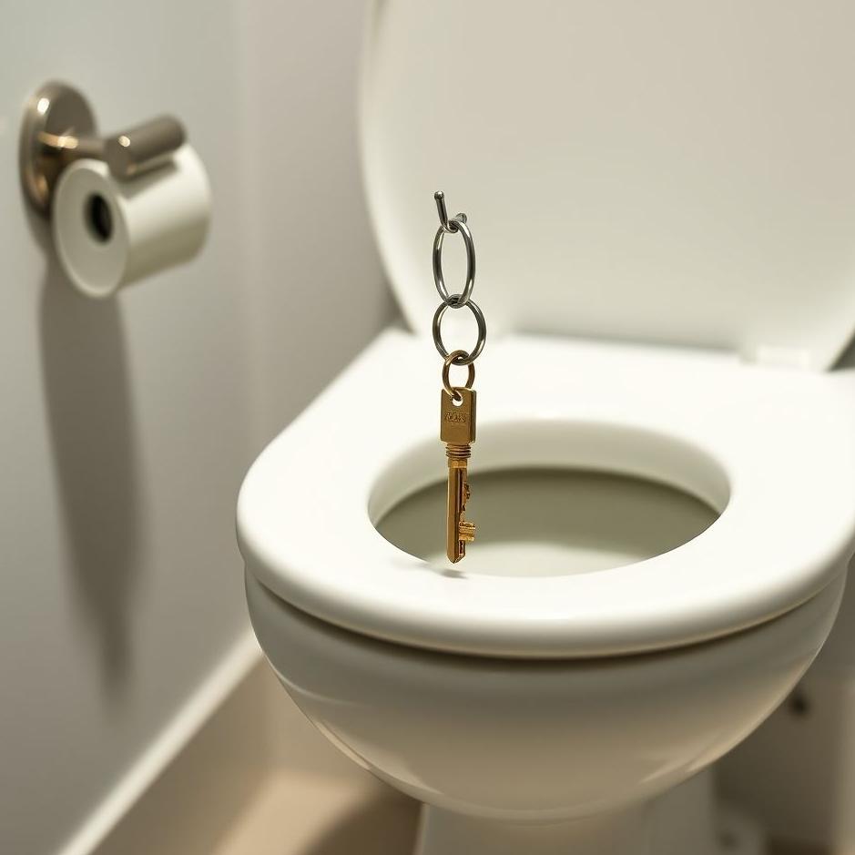 Dream : Dropping a key into a toilet