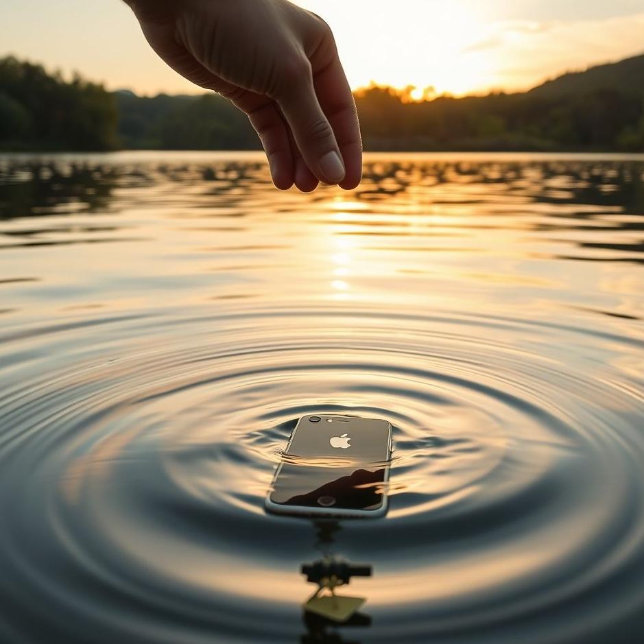 Dream : Dropping a phone into a lake