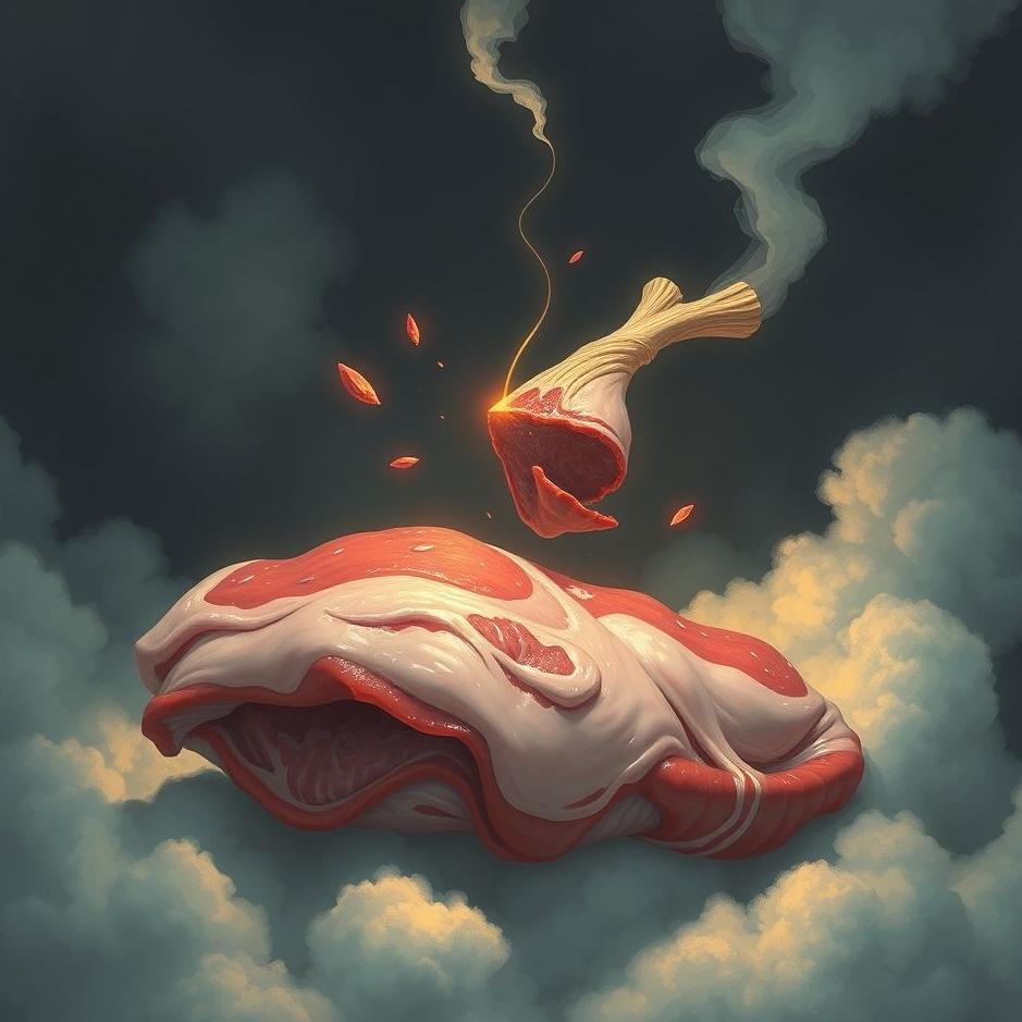 Dream : Dropping a piece of meat in a dream