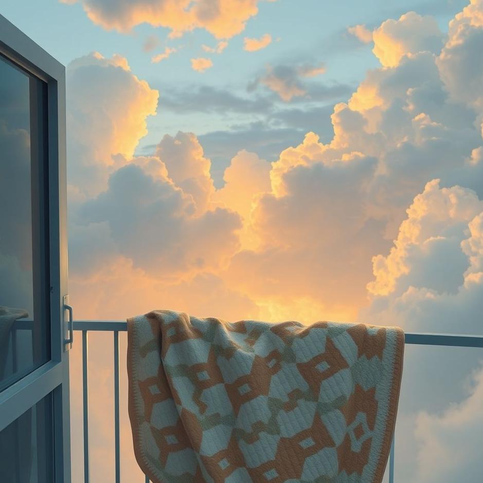 Dream : Dropping a quilt from a balcony in a dream