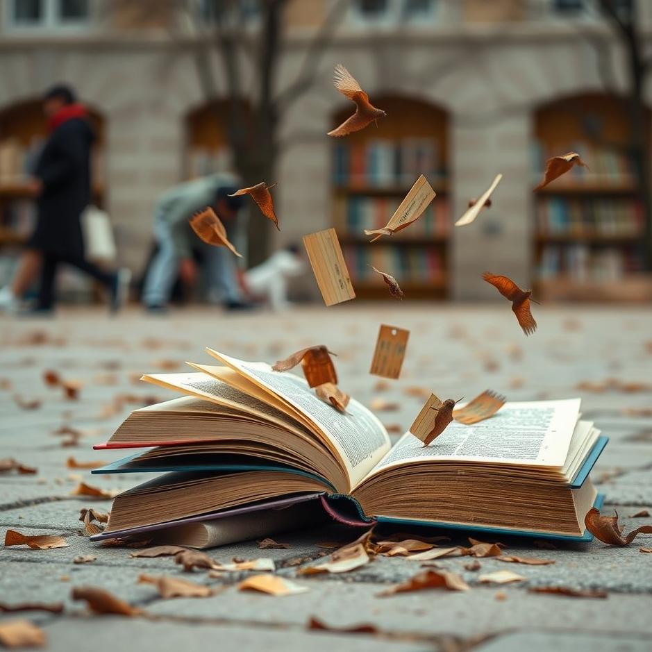 Dream : Dropping books on the ground