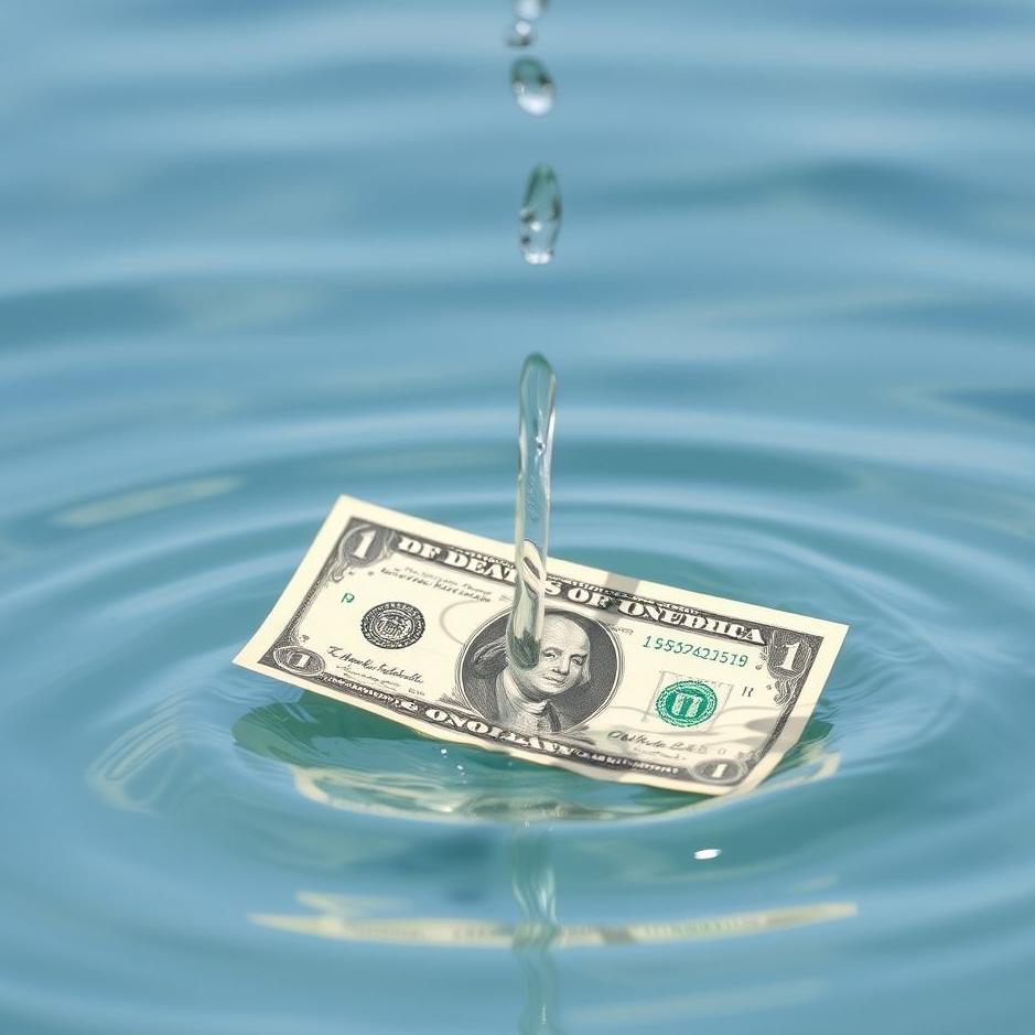 Dream : Dropping money into water