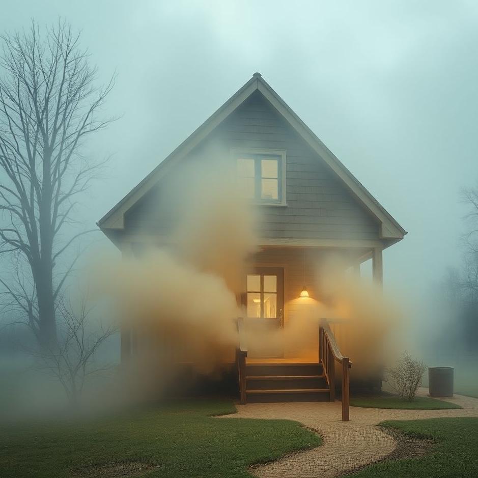 Dream : Dust coming out of a house in a dream