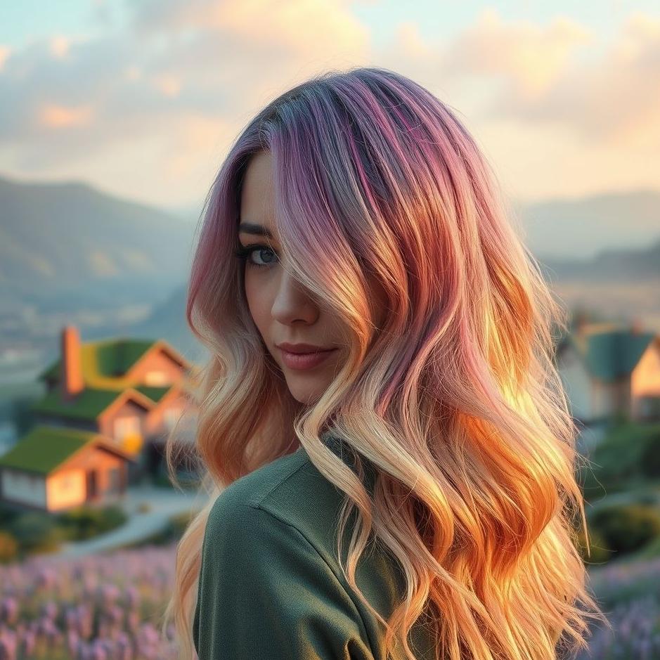 Dream : Dyeing your hair the color of the village in a dream