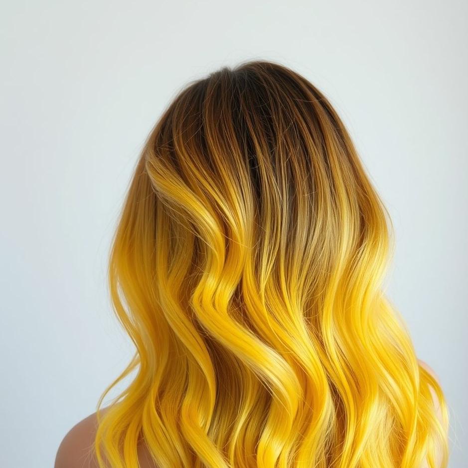 Dream : Dying the ends of your hair yellow in a dream