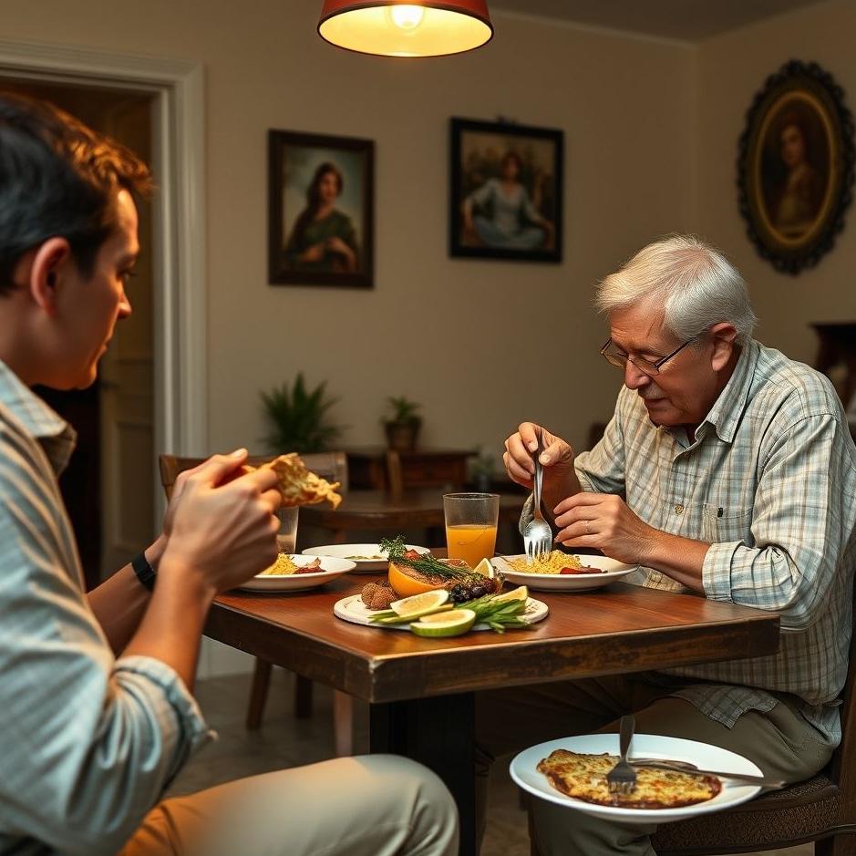Dream : Eating in another house