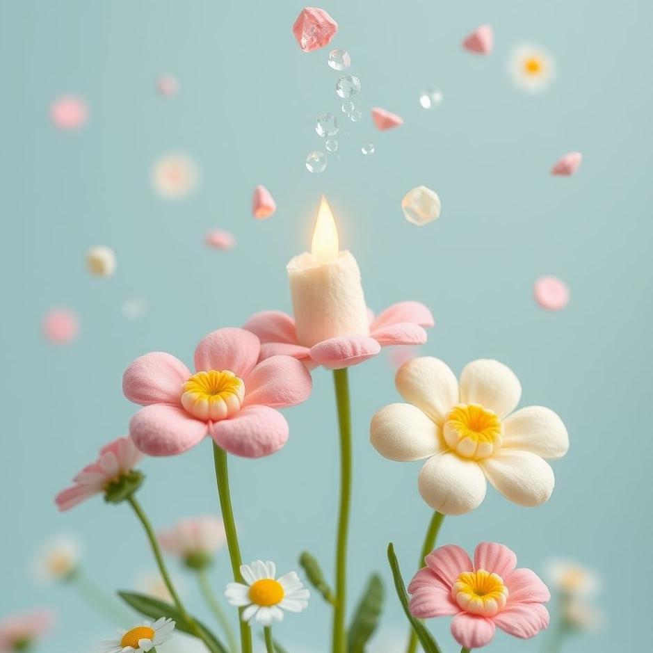 Dream : Eating marshmallow flowers in a dream