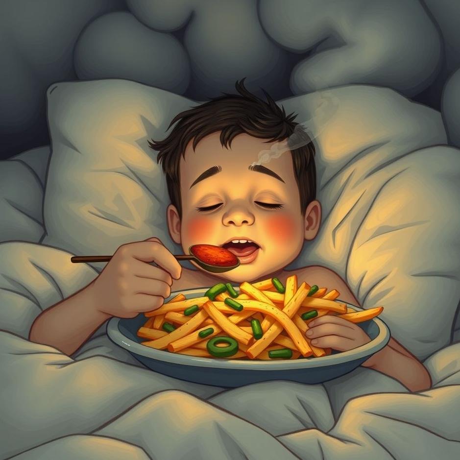 Dream : Eating too much food in a dream