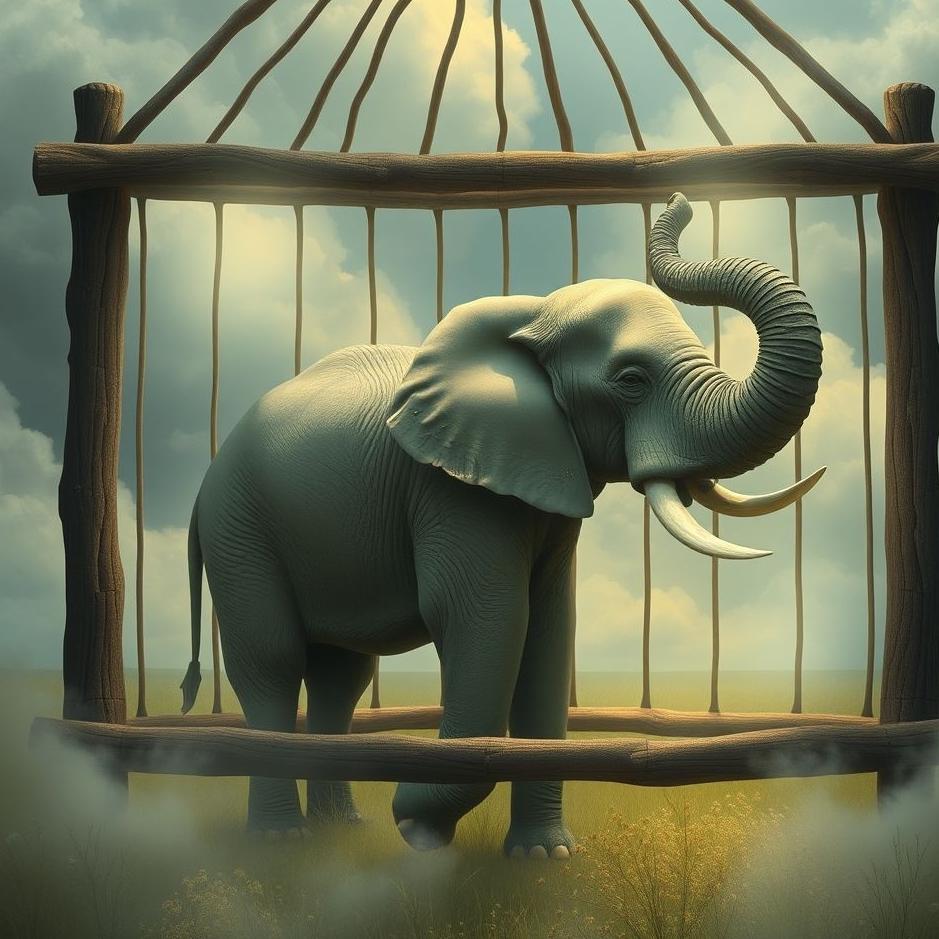 Dream Dictionary : Elephant in a cage in a dream