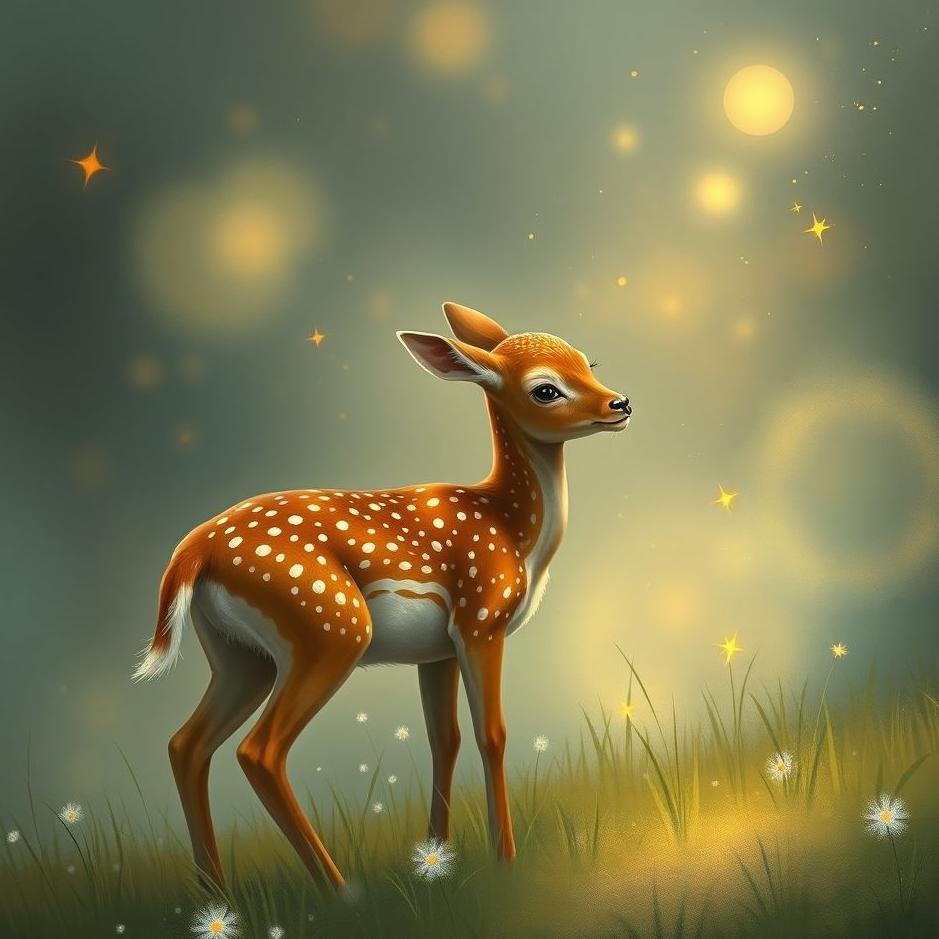 Dream : Embracing a fawn in a dream