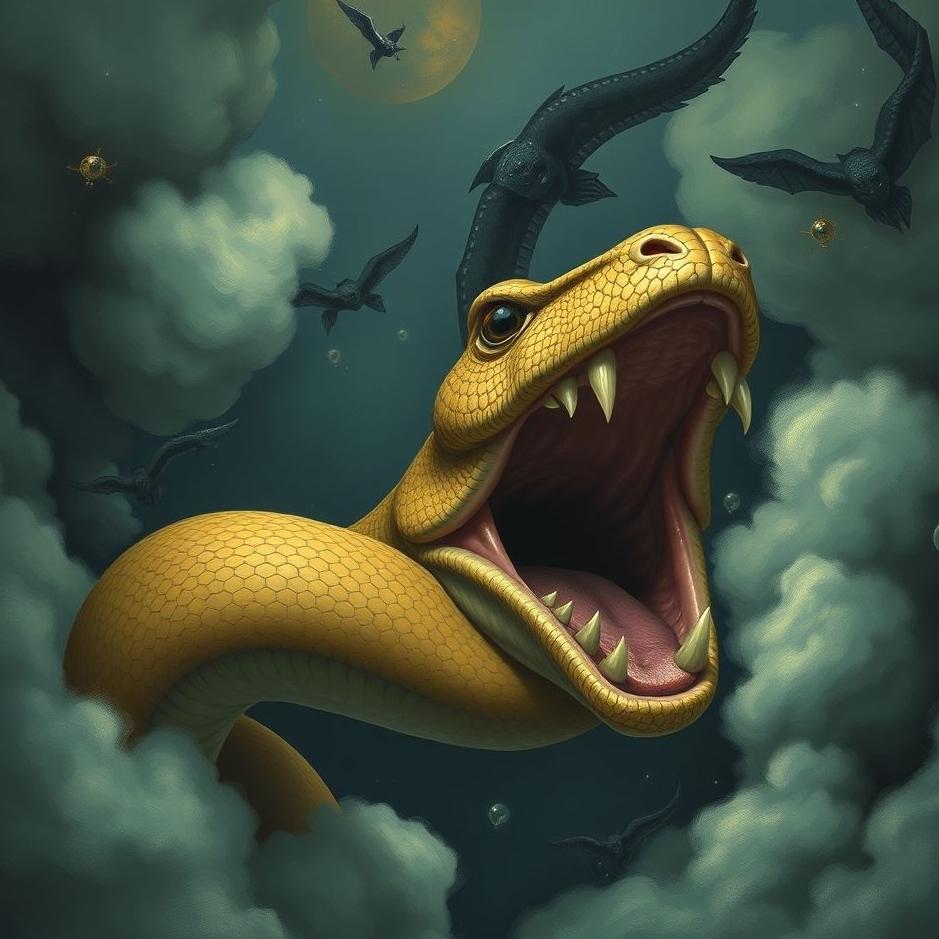 Dream Dictionary : Enter snake into the mouth in the dream