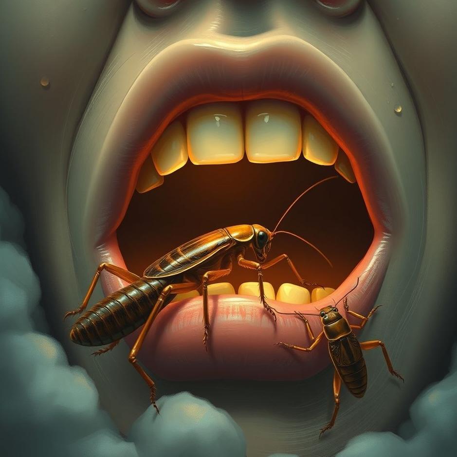 Dream Dictionary : Entering cockroaches in the mouth in the dream