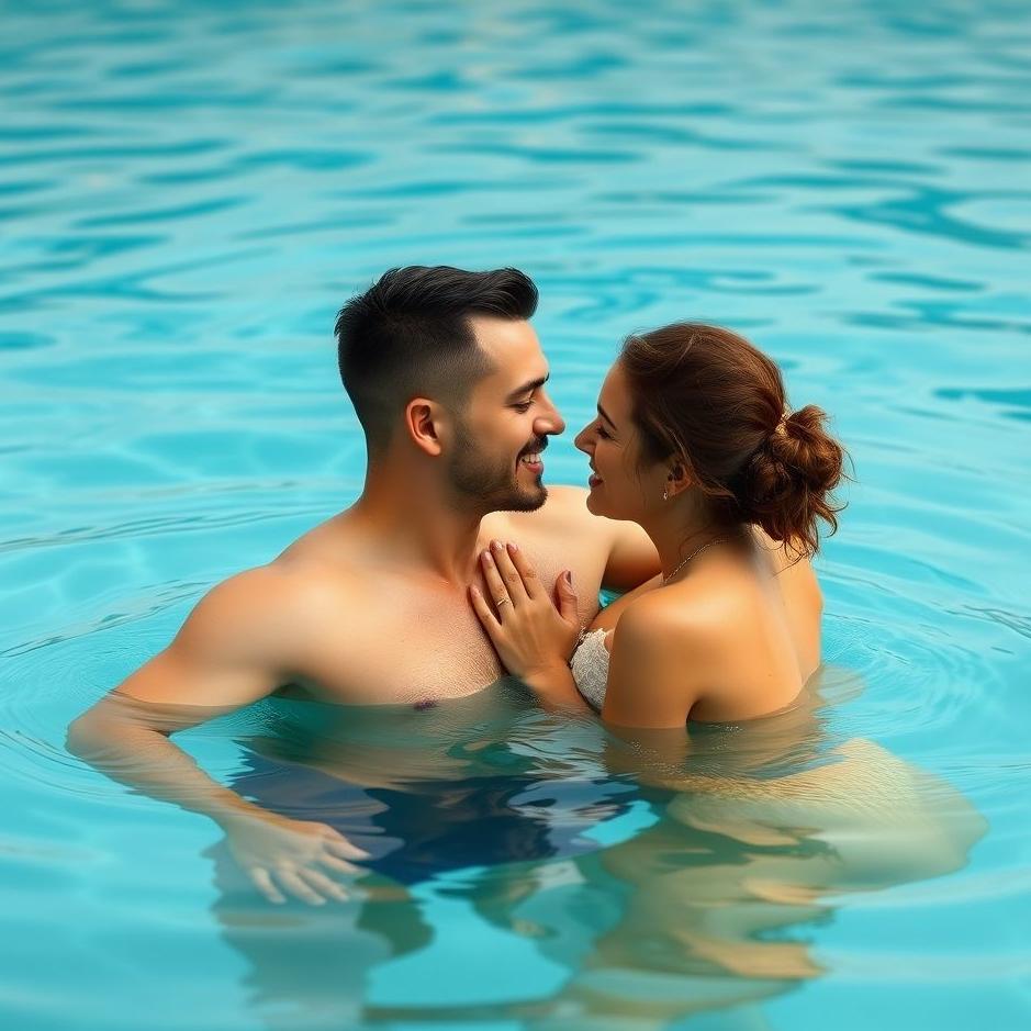 Dream : Entering the pool with your lover in a dream