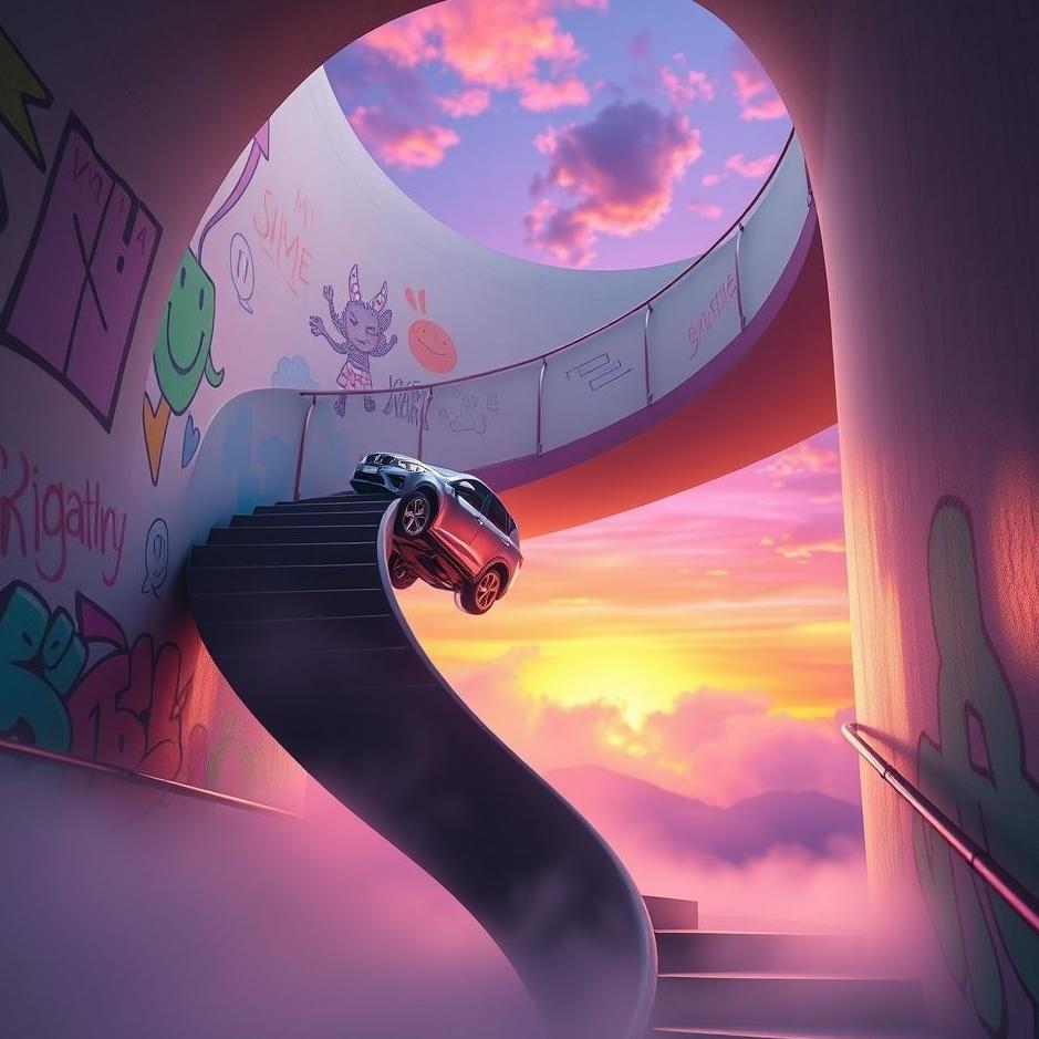 Dream Dictionary : Escape the stairs by car in the dream