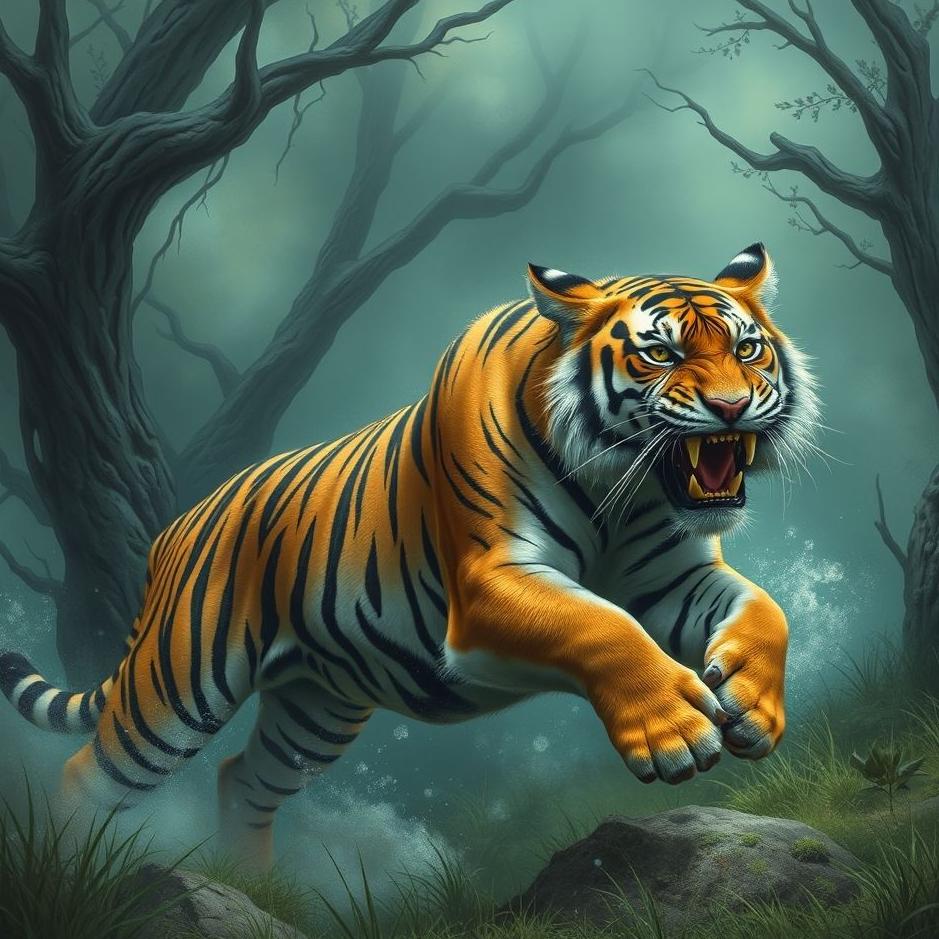 Dream : Escaping from a tiger pack in a dream