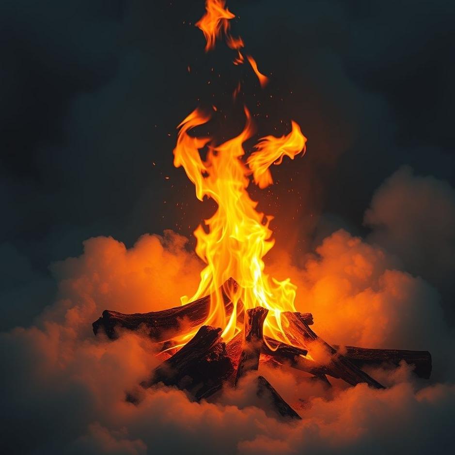 Dream : Extinguishing the fire with the foot in the dream