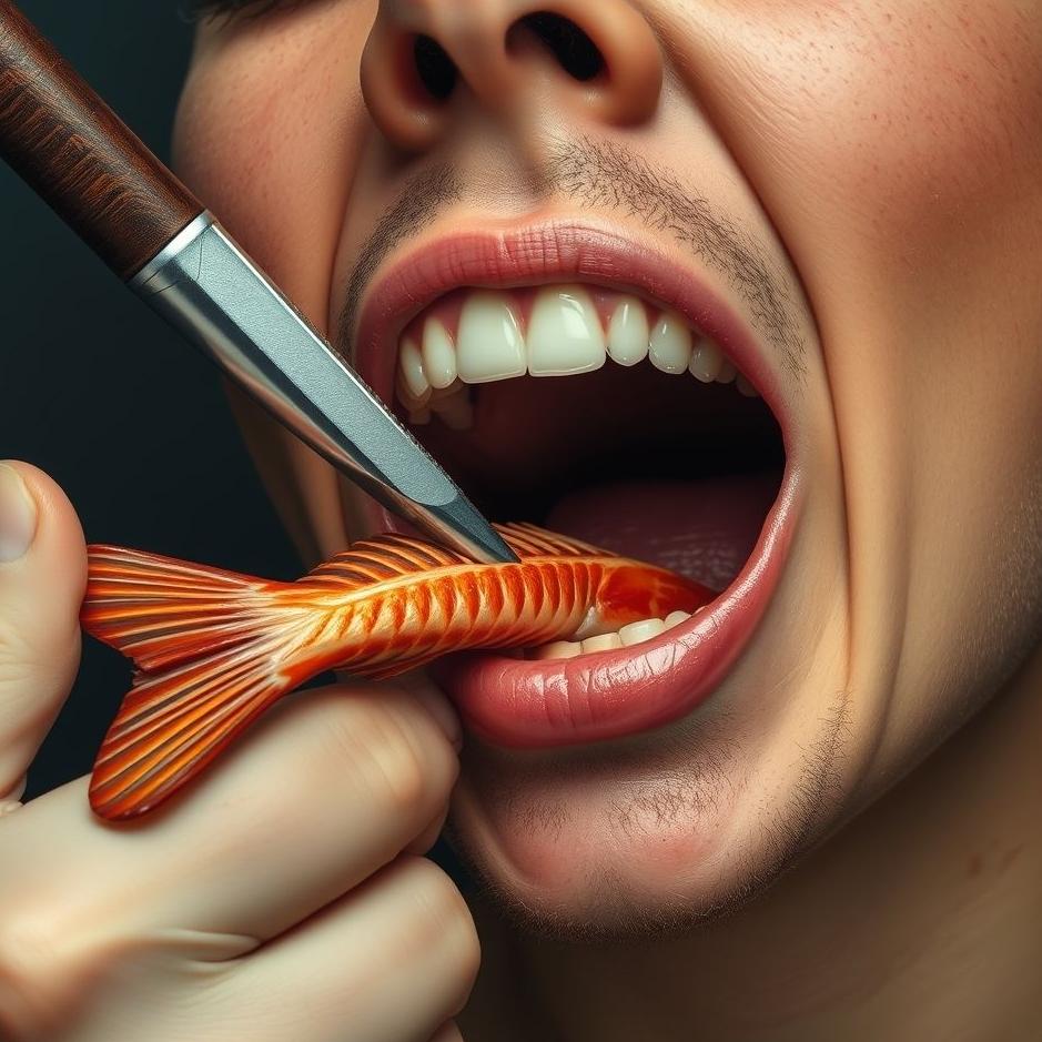 Dream Dictionary : Extracting a fishbone from your throat 